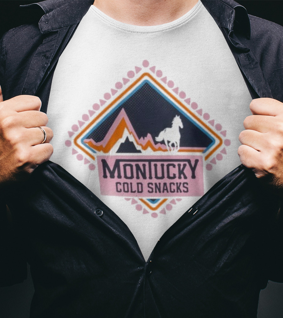 Montucky Cold Snacks Mountain Horse Diamond Scene T-Shirt