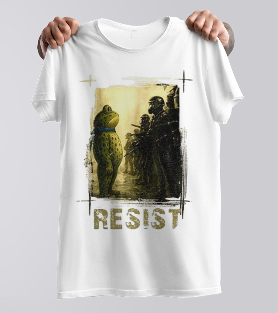 Resist Portland Frog Protest Vintage Activist Police Confrontation T-Shirt
