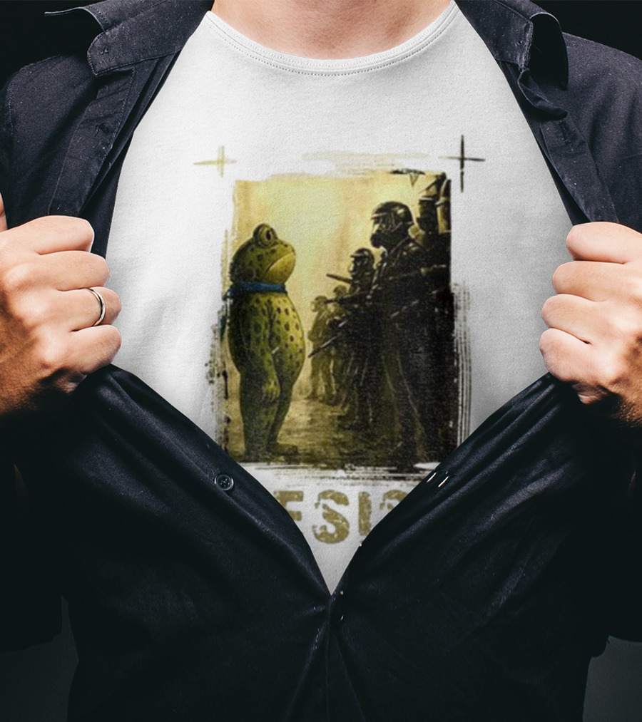 Resist Portland Frog Protest Vintage Activist Police Confrontation T-Shirt