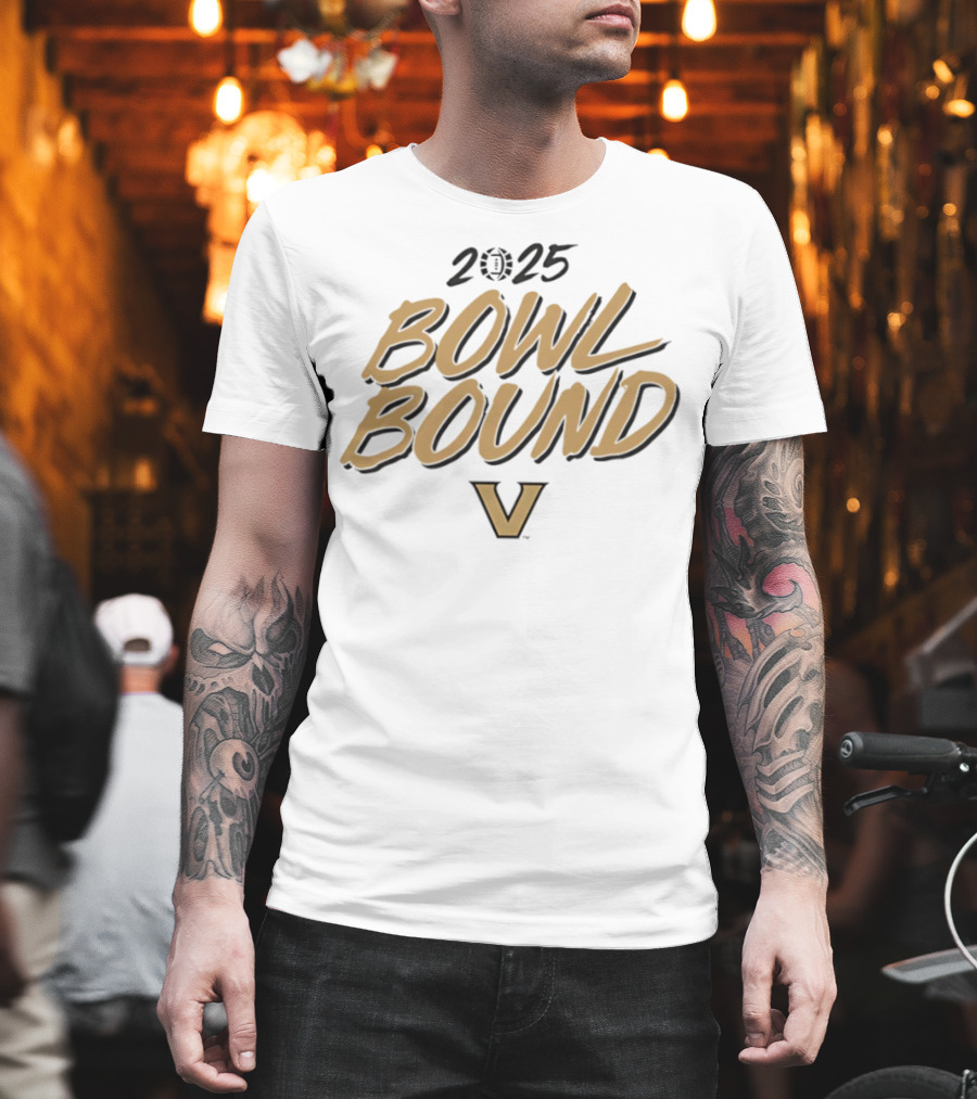 2025 Bowl Bound Vanderbilt Commodores V Logo T-Shirt