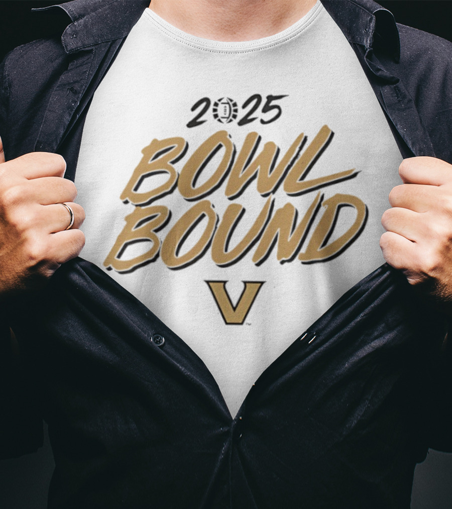 2025 Bowl Bound Vanderbilt Commodores V Logo T-Shirt