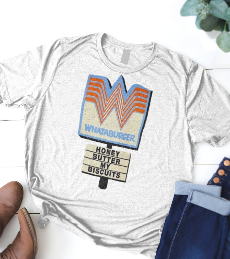 Whataburger Honey Butter My Biscuits Retro Logo T-Shirt