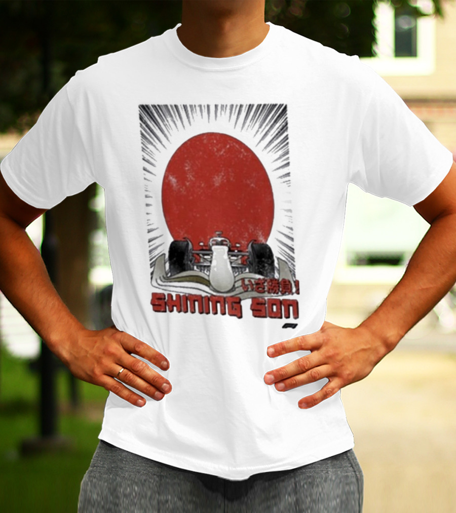 Shining Son Formula 1 Racing Car Japanese Sun T-Shirt