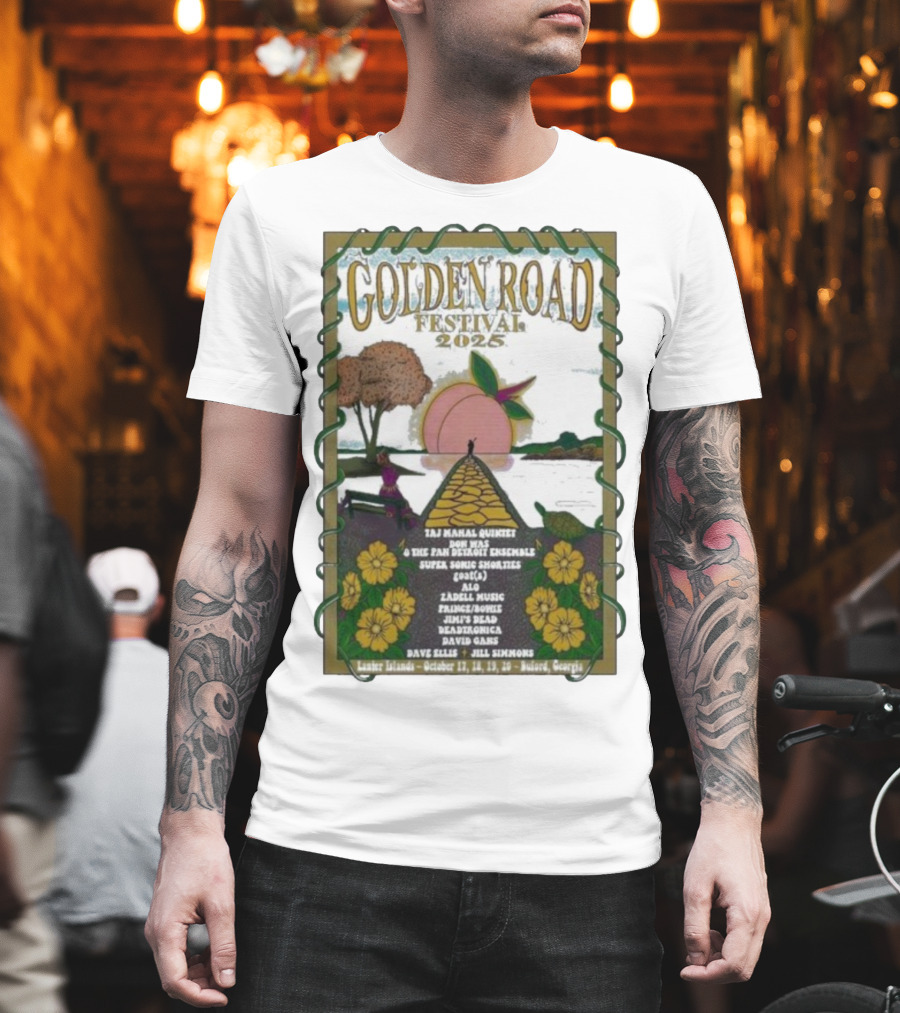 Golden Road Festival Buford Georgia October 17-20 2025 Taj Mahal Quintet Concert Event T-Shirt
