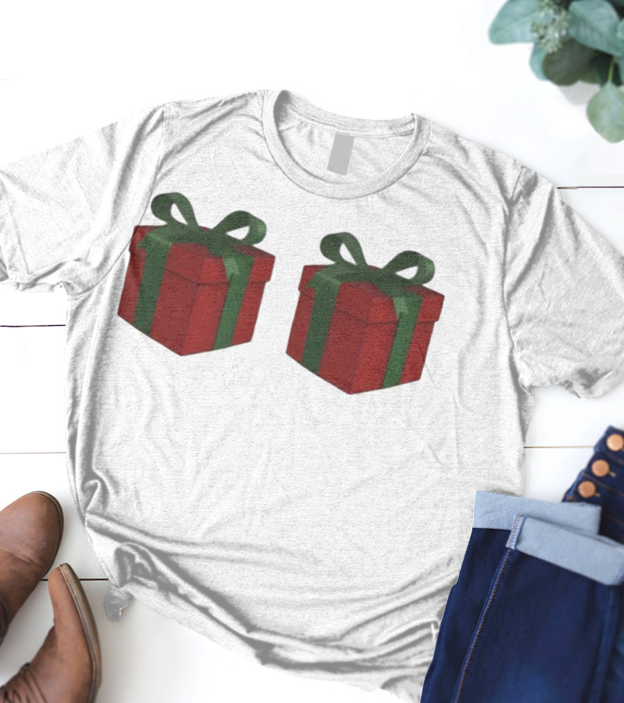 Just Here For The Presents Gifts Holiday Humor T-Shirt