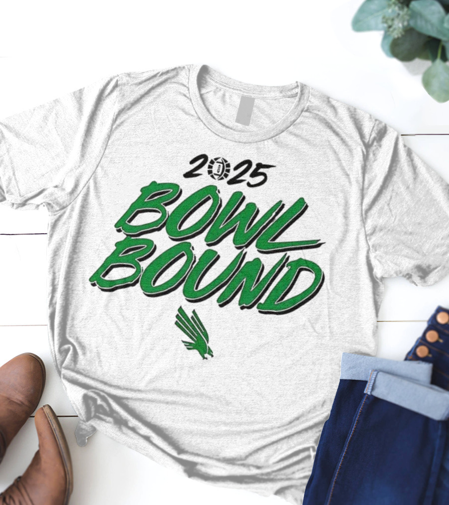 North Texas Mean Green 2025 Bowl Bound Football Team Enthusiasts Apparel T-Shirt