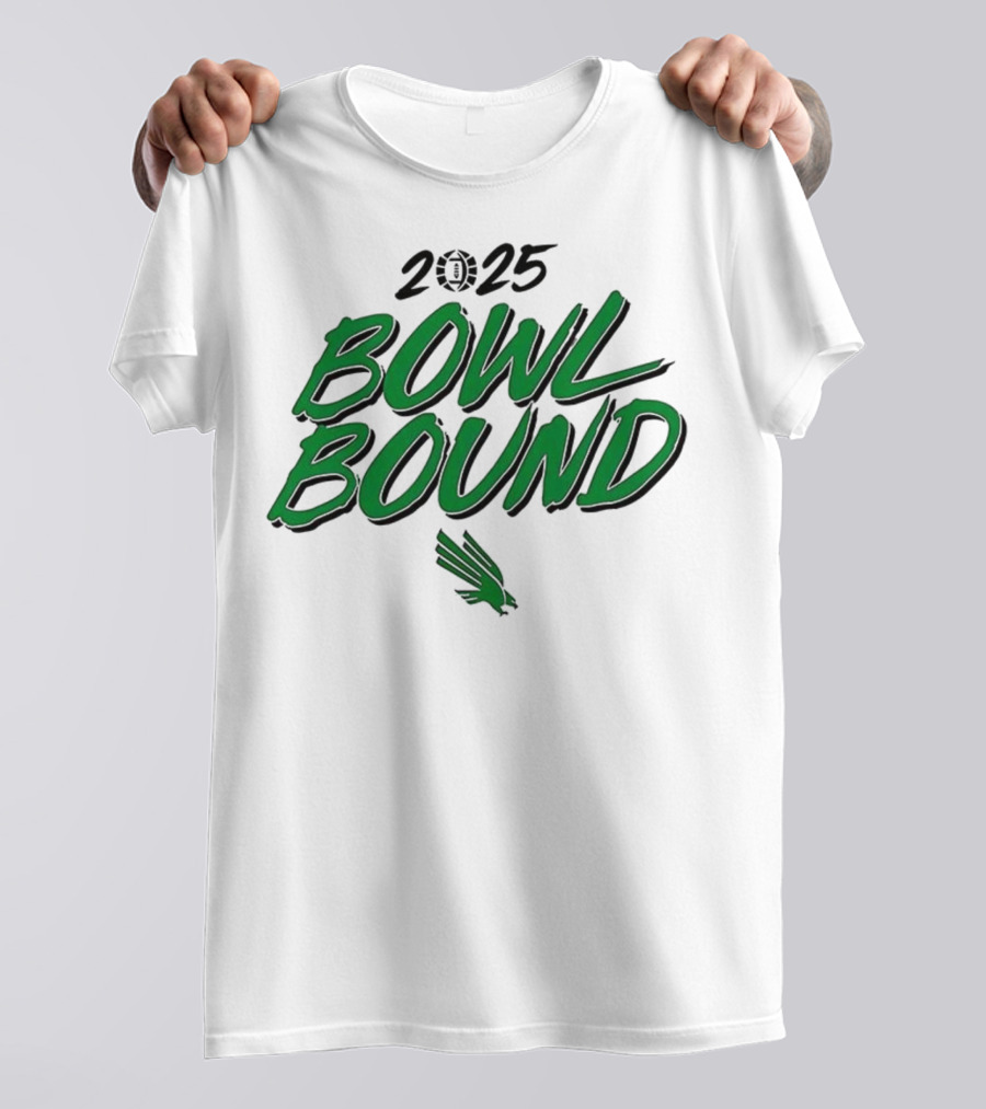 North Texas Mean Green 2025 Bowl Bound Football Team Enthusiasts Apparel T-Shirt