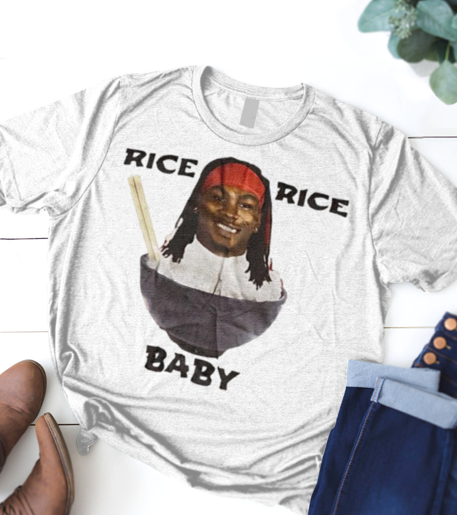 Rashee Rice Rice Baby Bowl Chopsticks Headband T-Shirt