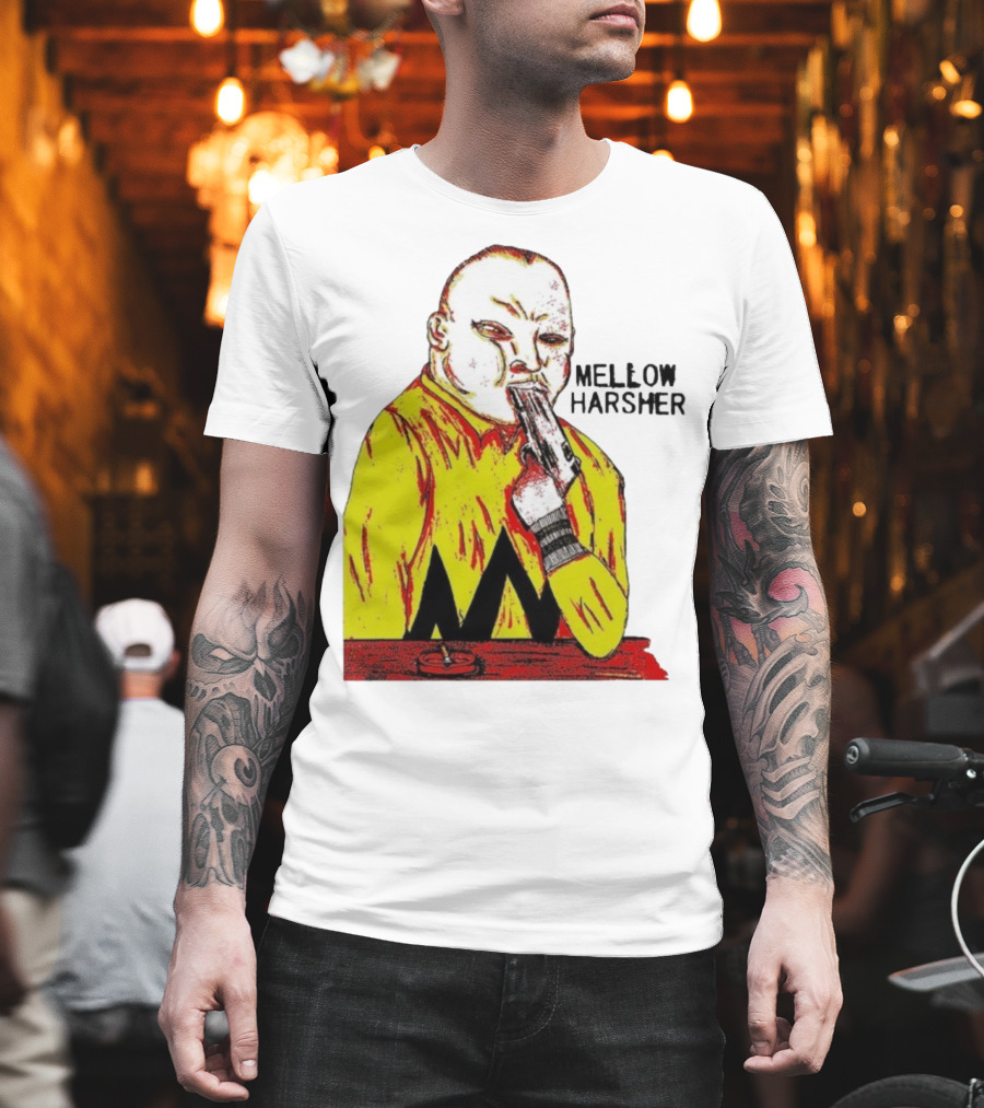 Shattered Dreams Mellow Harsher Yellow Red Illustration T-Shirt