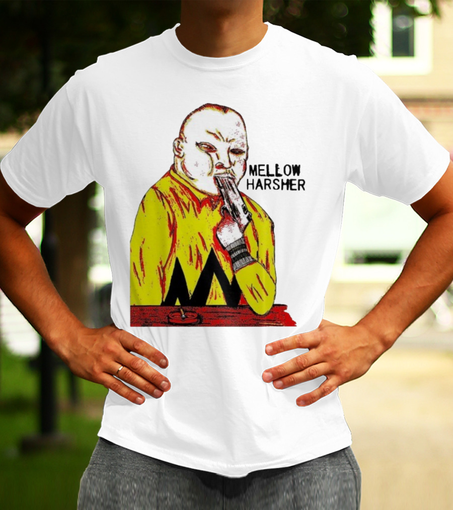 Shattered Dreams Mellow Harsher Yellow Red Illustration T-Shirt