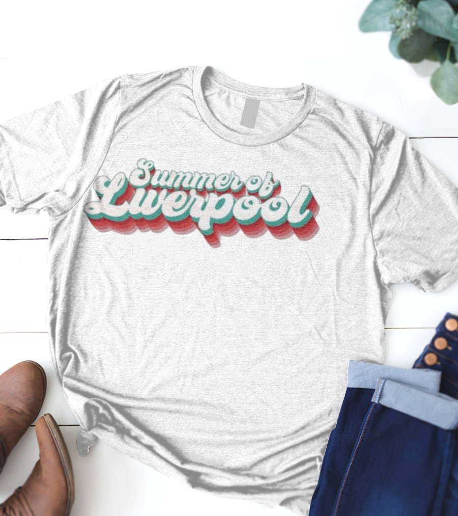 Summer Of Liverpool Vintage Text Cascade T-Shirt