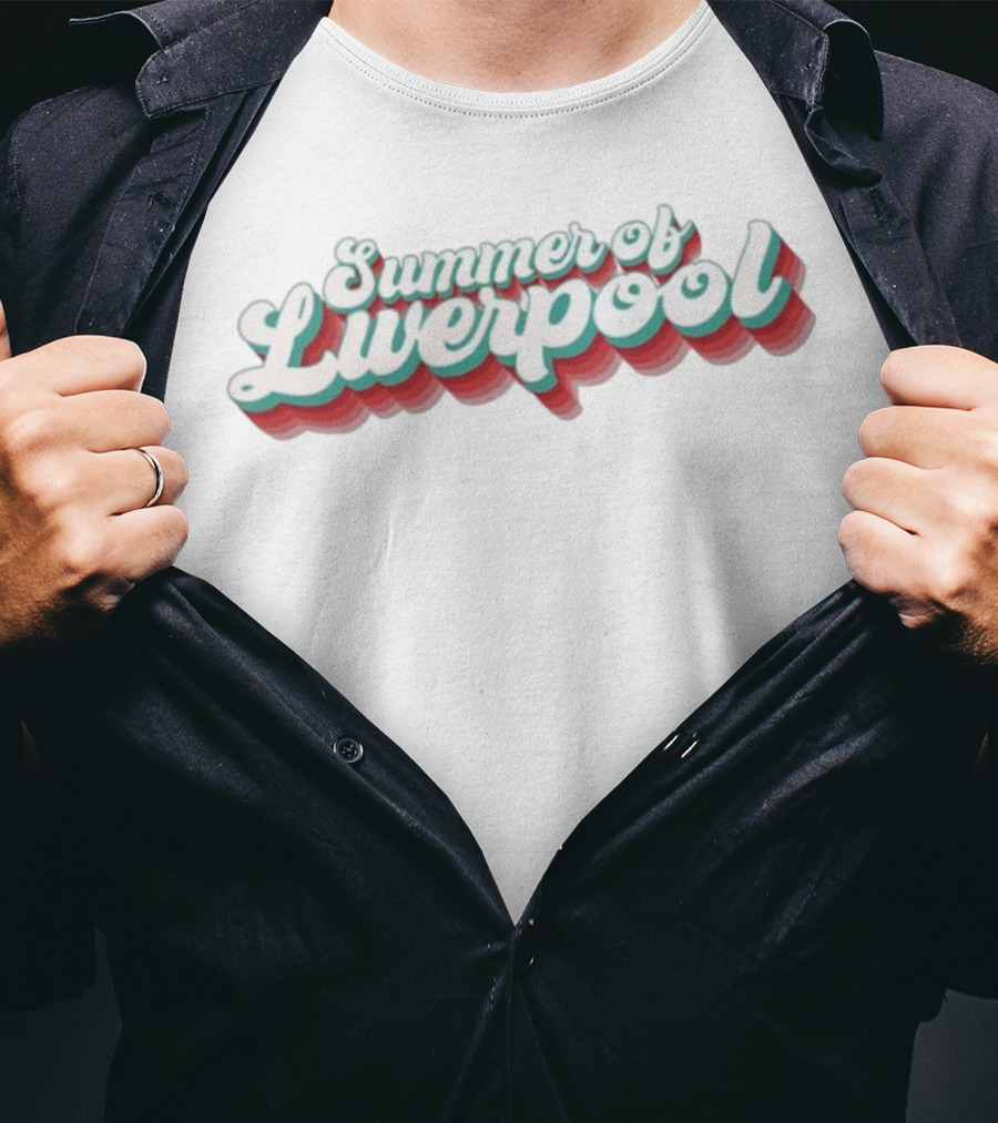 Summer Of Liverpool Vintage Text Cascade T-Shirt