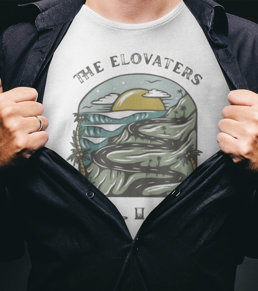 The Elovaters MIA Beach Road Sunset Illustration T-Shirt