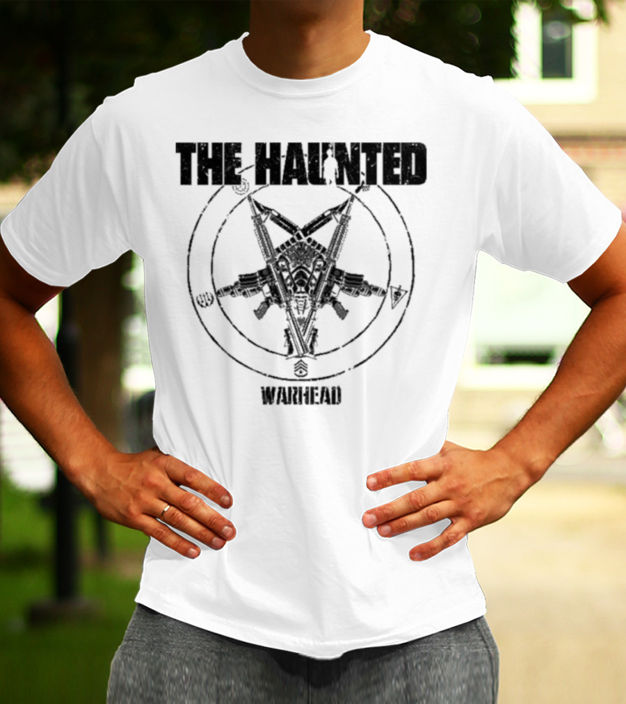The Haunted Warhead Occult Symbolic Skull And Gun Emblem T-Shirt