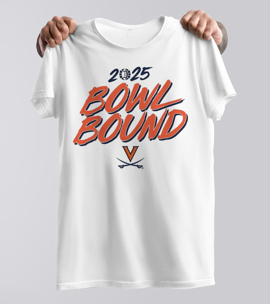 2025 Virginia Cavaliers Bowl Bound V Logo T-Shirt