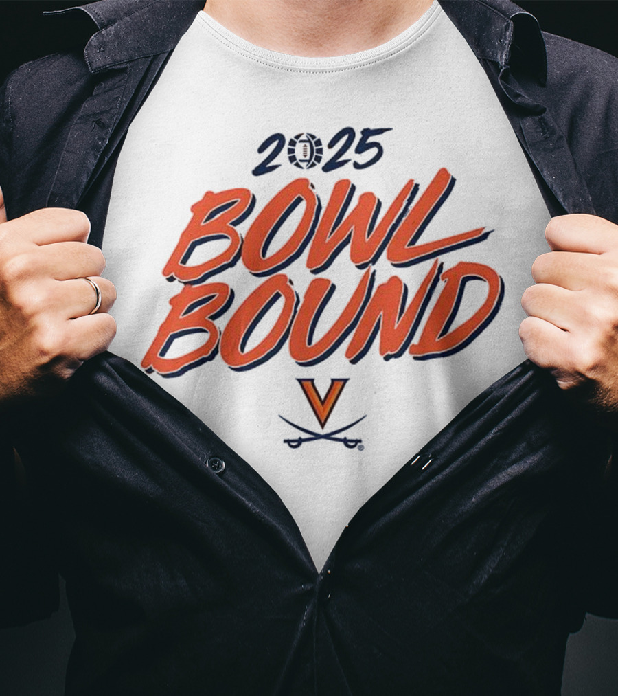 2025 Virginia Cavaliers Bowl Bound V Logo T-Shirt