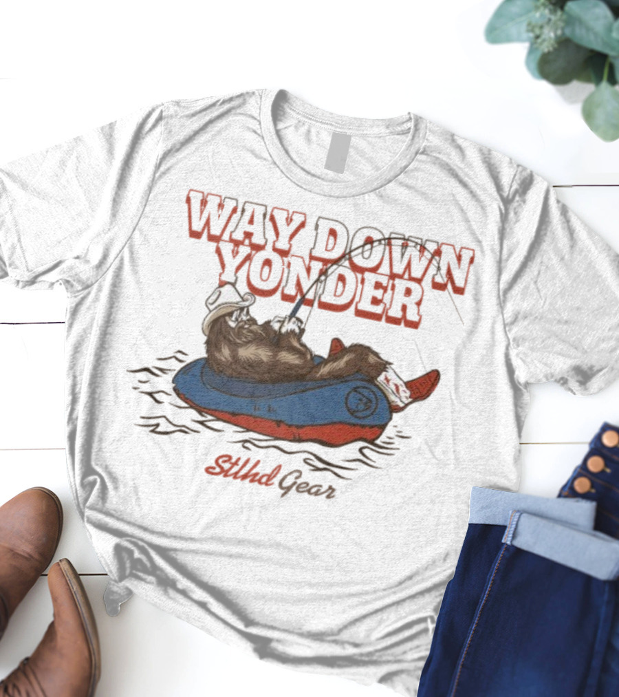 Way Down Yonder Stlhd Gear Cowboy Floating Adventure T-Shirt