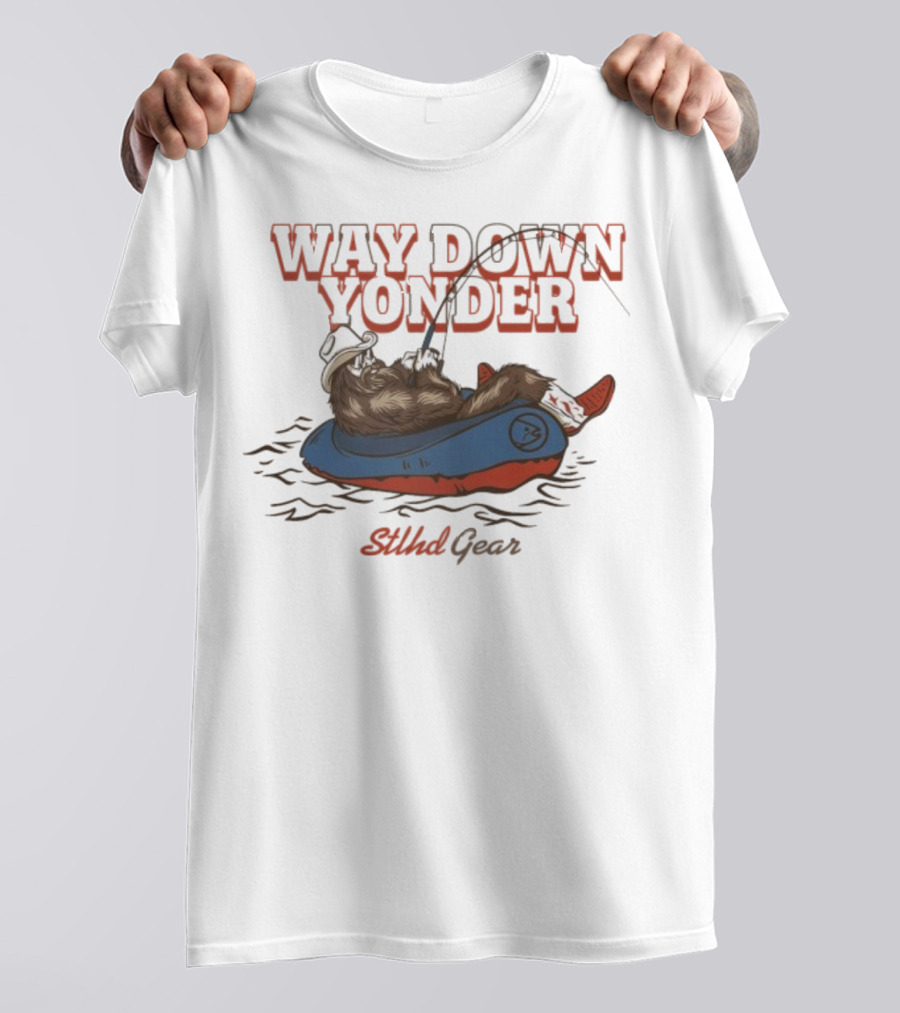 Way Down Yonder Stlhd Gear Cowboy Floating Adventure T-Shirt