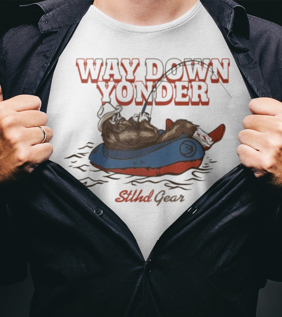 Way Down Yonder Stlhd Gear Cowboy Floating Adventure T-Shirt