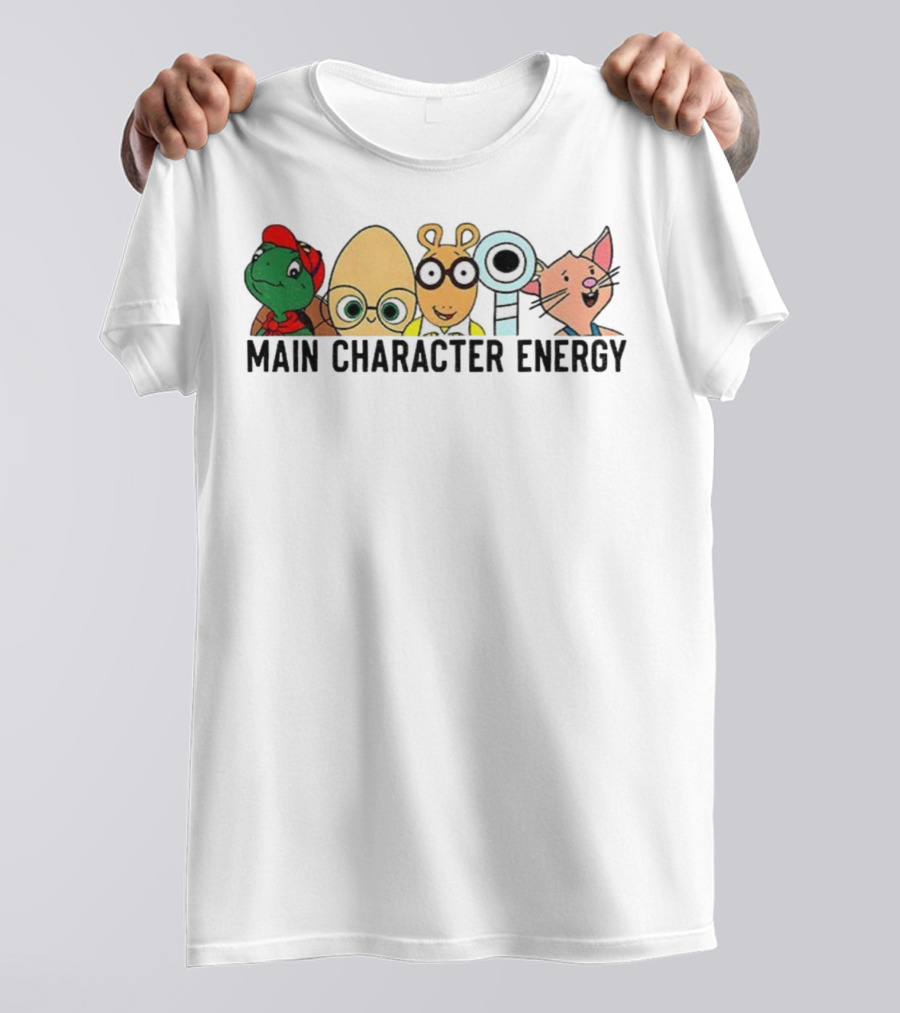 Main Character Energy Arthur Franklin Moomintroll Max And Ruby Children's Books Cartoon T-Shirt