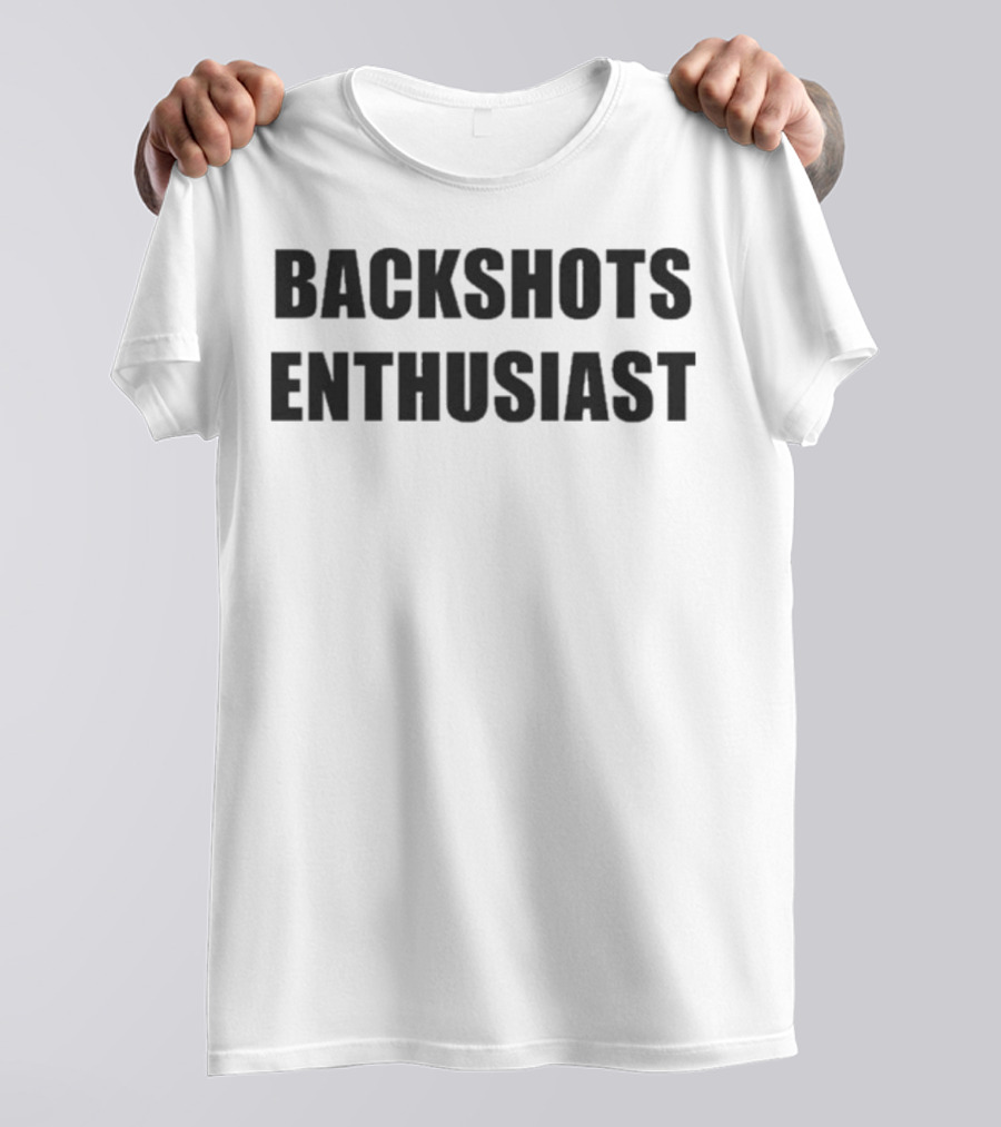 Backshots Enthusiast Statement Typography Bold Text T-Shirt
