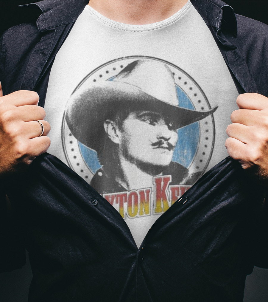 Braxton Keith Western Cowboy Style Headshot Retro Design T-Shirt
