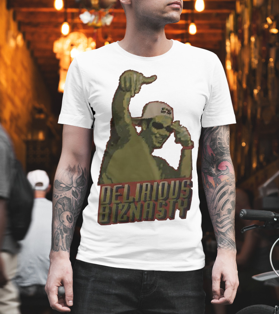 Delirious Biznasty Graphic With Man In Sunglasses And Cap T-Shirt