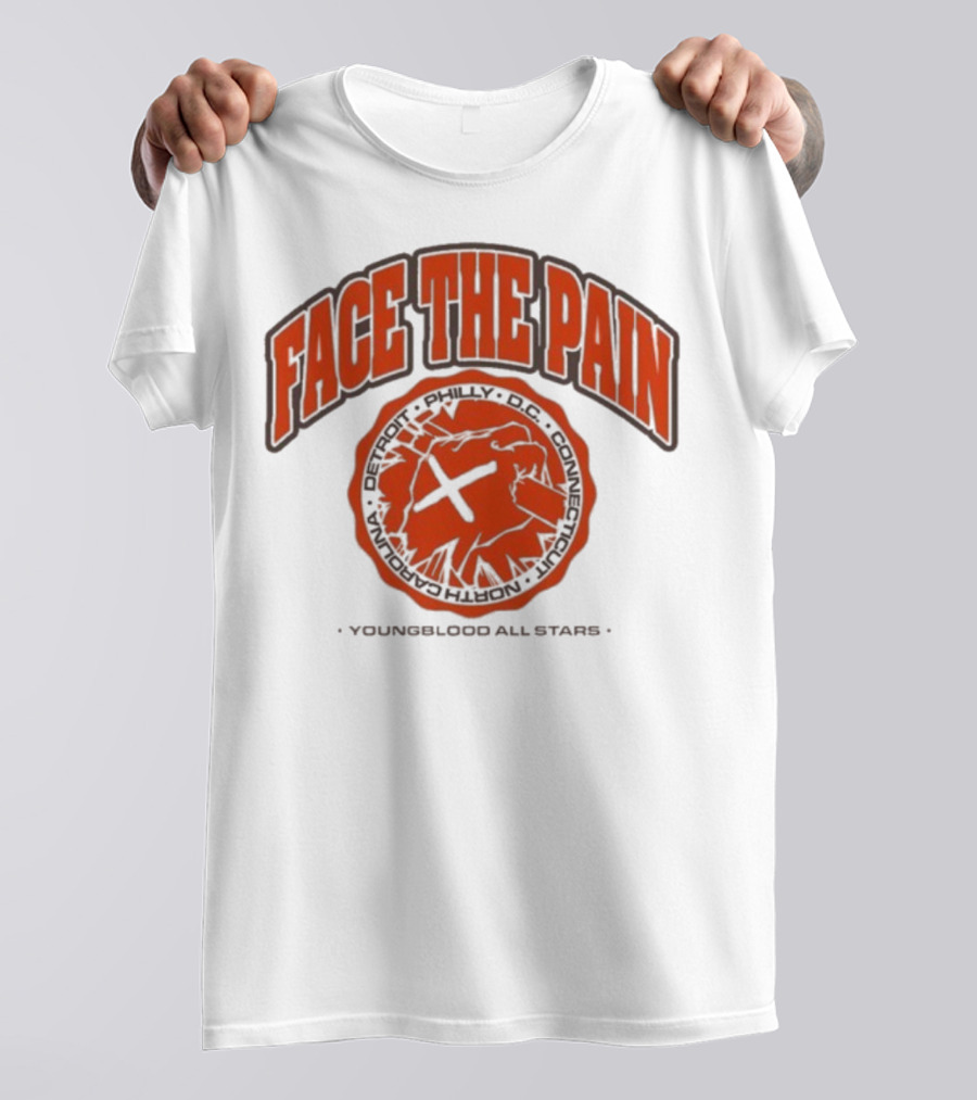 Face The Pain Youngblood All-Stars Detroit Philly Retro Sports Iconography T-Shirt