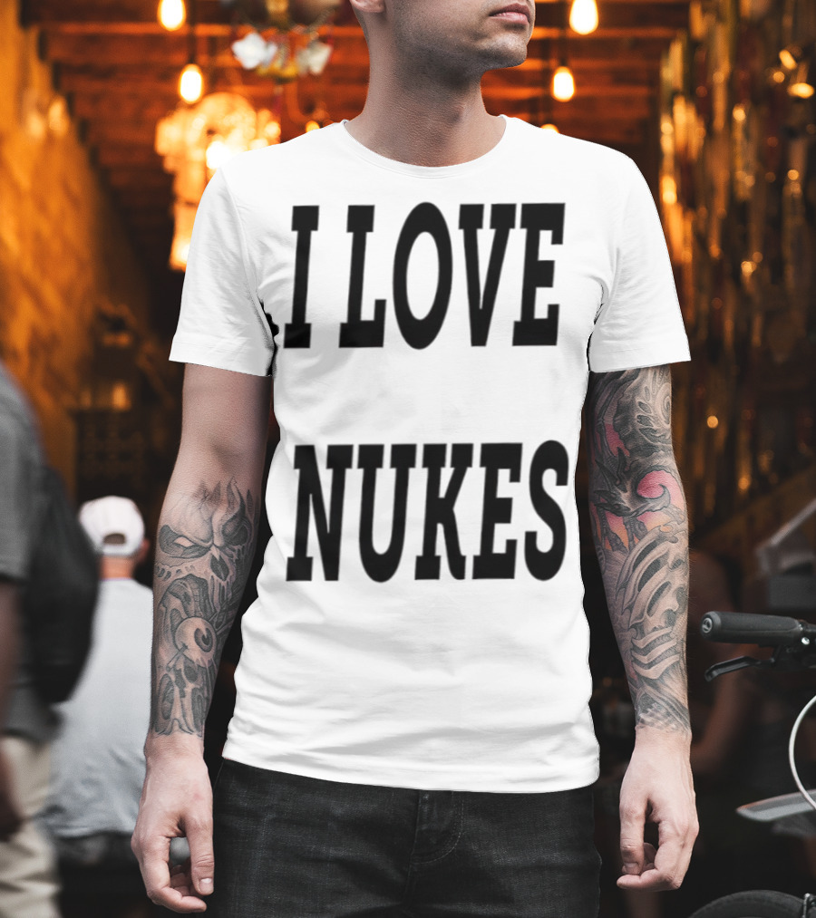 I Love Nukes DJ Smokey Retro Vibe T-Shirt
