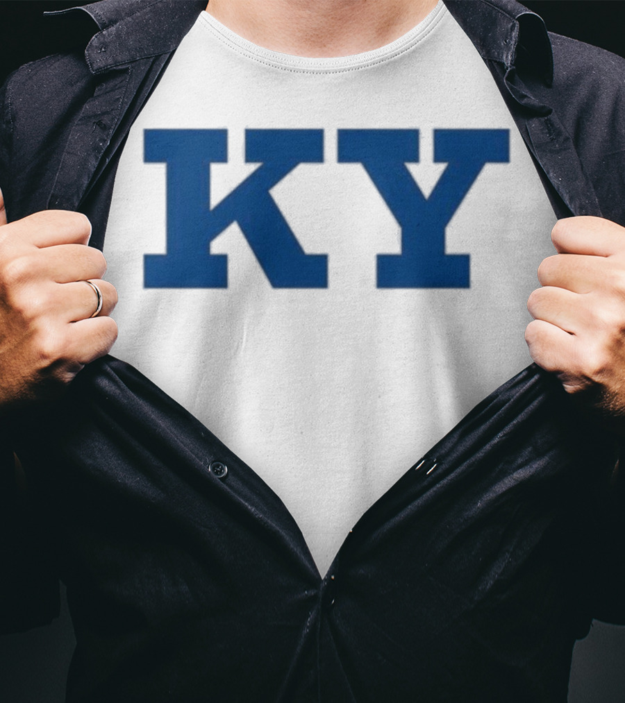 Kentucky KY Bold Blue Letters Iconic State Pride T-Shirt