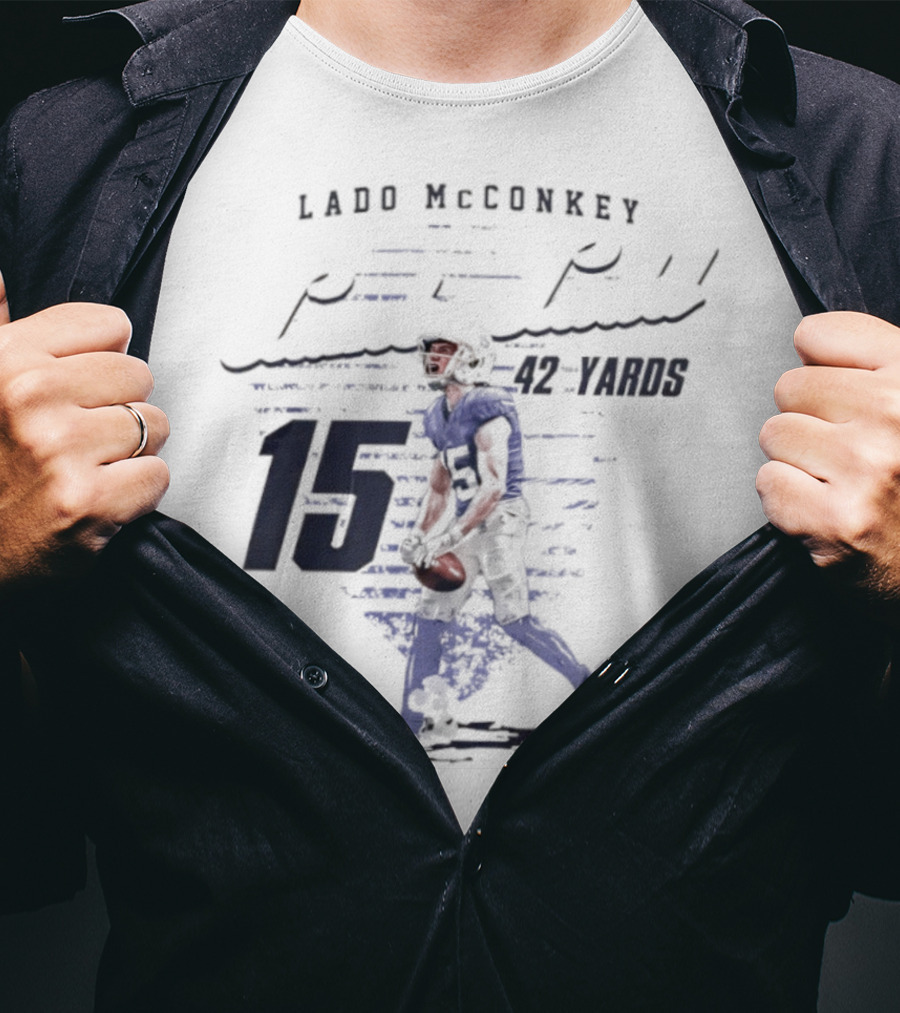 Ladd McConkey Punt Return 42 Yards 15 T-Shirt