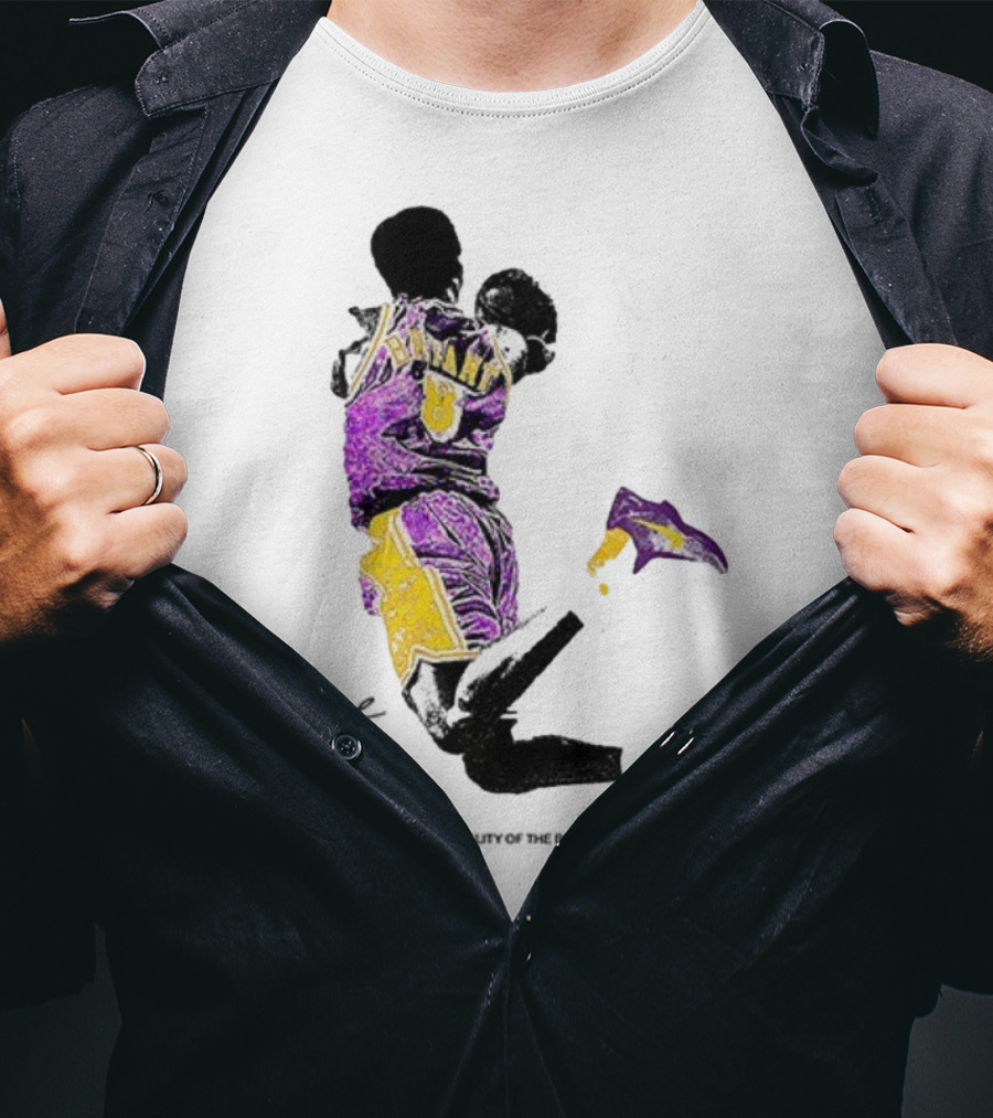 Los Angeles Lakers Kobe Bryant Black Mamba Mentality Purple Gold Signature 8 T-Shirt