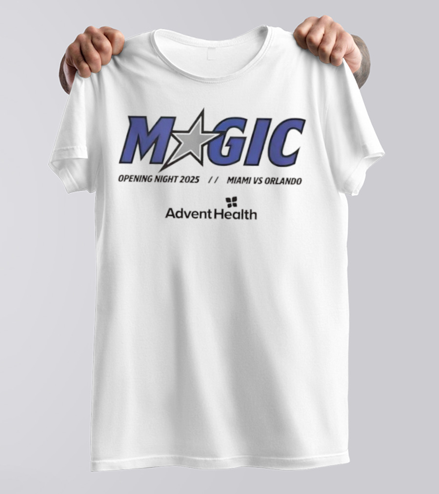 Magic Opening Night 2025 Miami Vs Orlando AdventHealth T-Shirt