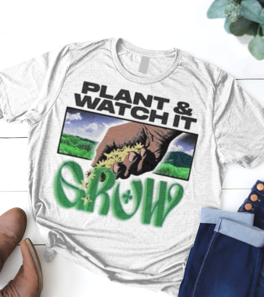 Plant & It Grow Hand With Nature Scenery T-Shirt
