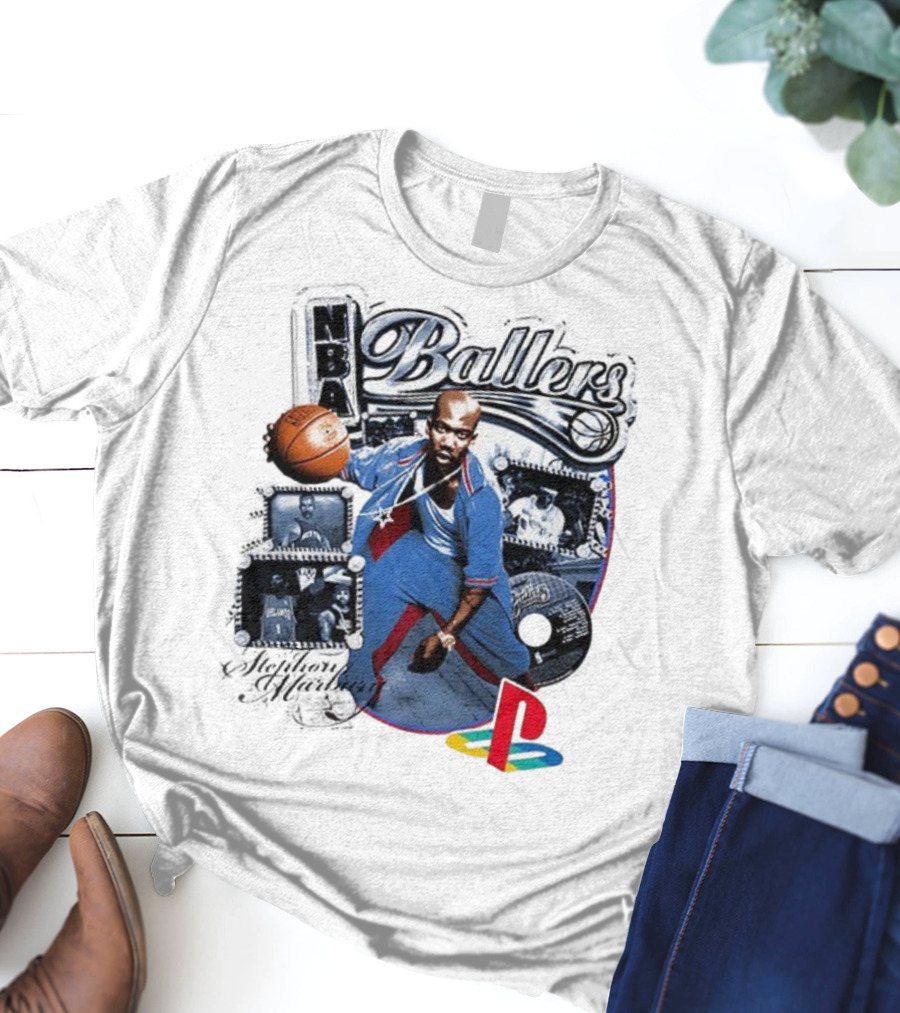 NBA Ballers Stephon Marbury PS2 Experience Fantasy Lifestyle Of An NBA Superstar T-Shirt