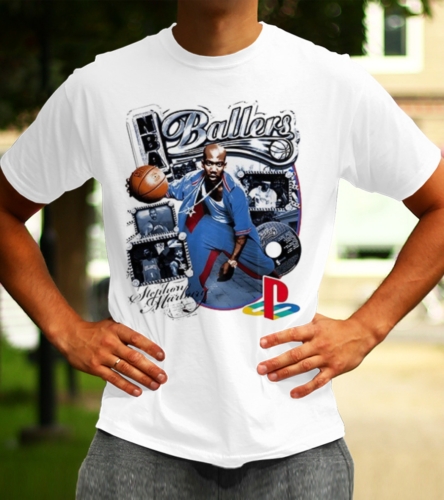 NBA Ballers Stephon Marbury PS2 Experience Fantasy Lifestyle Of An NBA Superstar T-Shirt