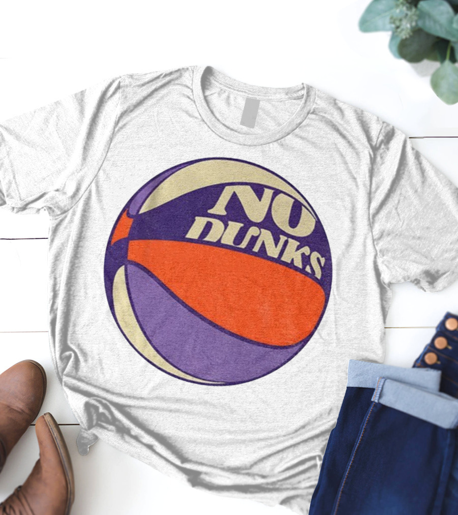 No Dunks Retro Style Basketball NBA Vintage Sports Aesthetic T-Shirt
