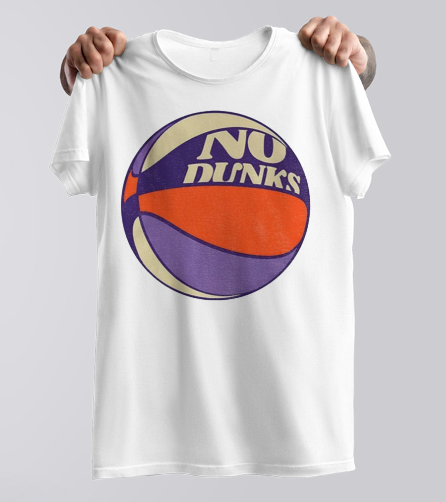 No Dunks Retro Style Basketball NBA Vintage Sports Aesthetic T-Shirt