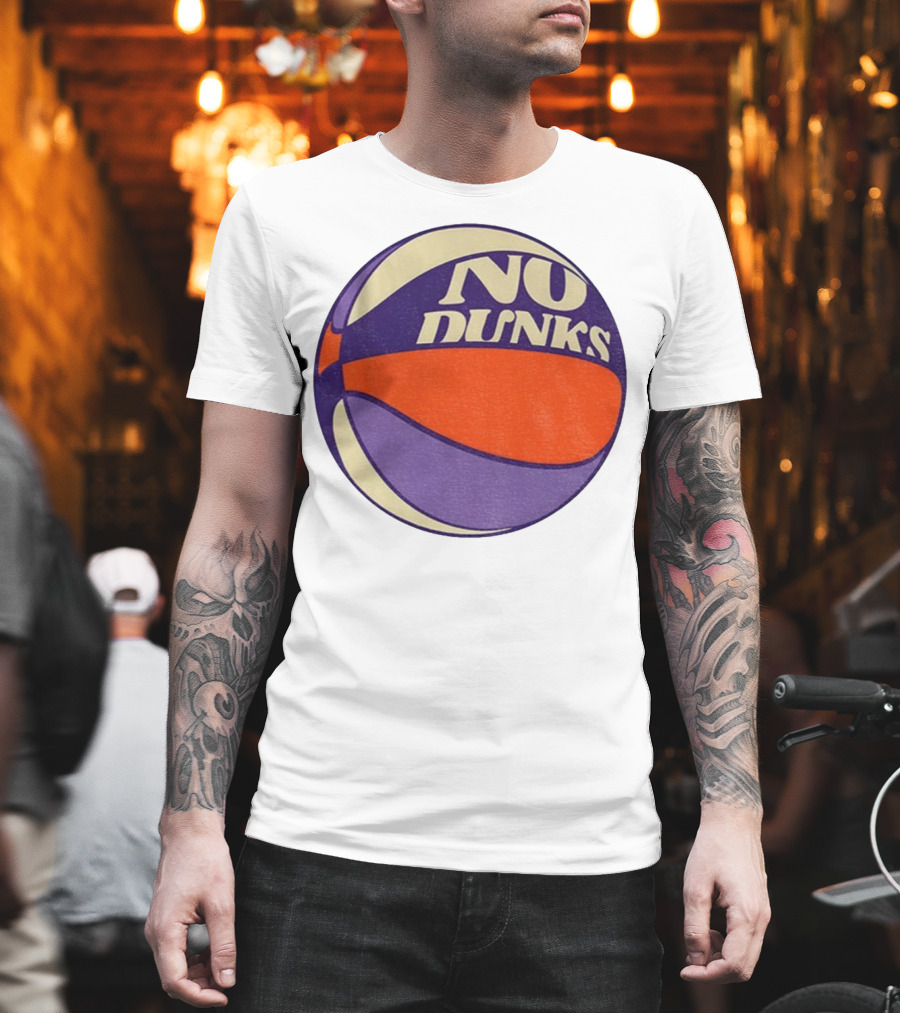No Dunks Retro Style Basketball NBA Vintage Sports Aesthetic T-Shirt