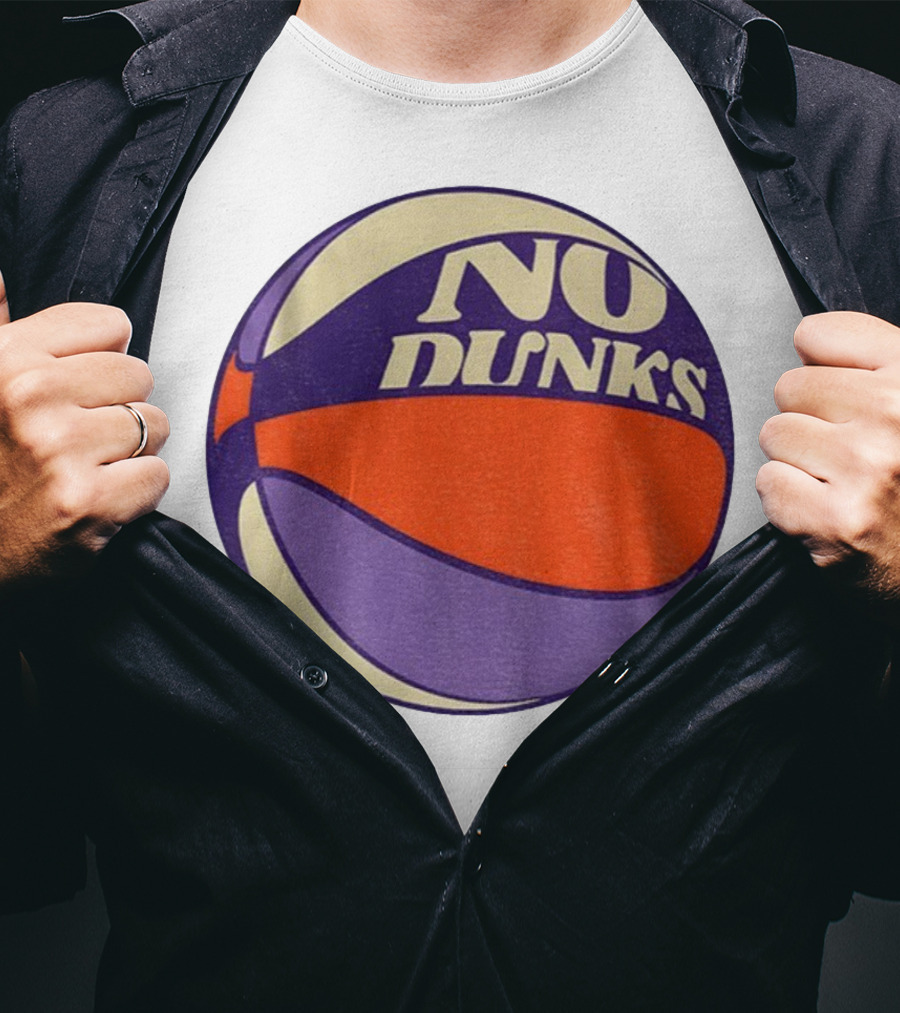 No Dunks Retro Style Basketball NBA Vintage Sports Aesthetic T-Shirt