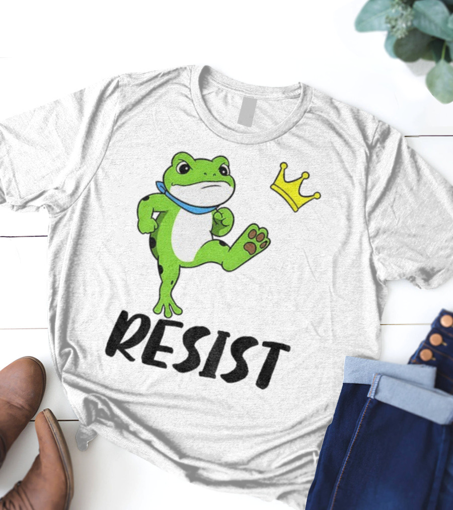 Resist Portland Frog Kicks Crown Political Anti Maga T-Shirt