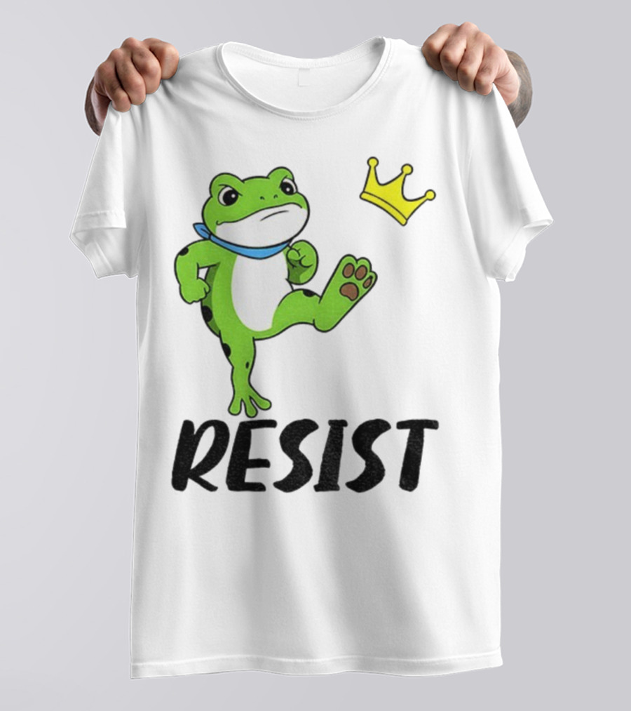 Resist Portland Frog Kicks Crown Political Anti Maga T-Shirt