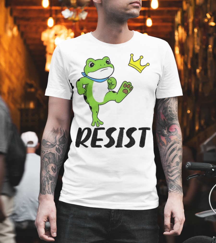 Resist Portland Frog Kicks Crown Political Anti Maga T-Shirt