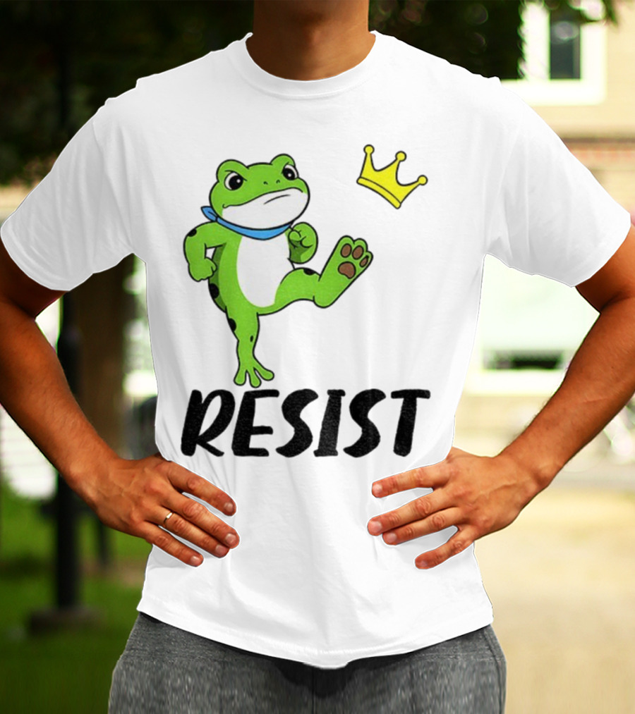 Resist Portland Frog Kicks Crown Political Anti Maga T-Shirt