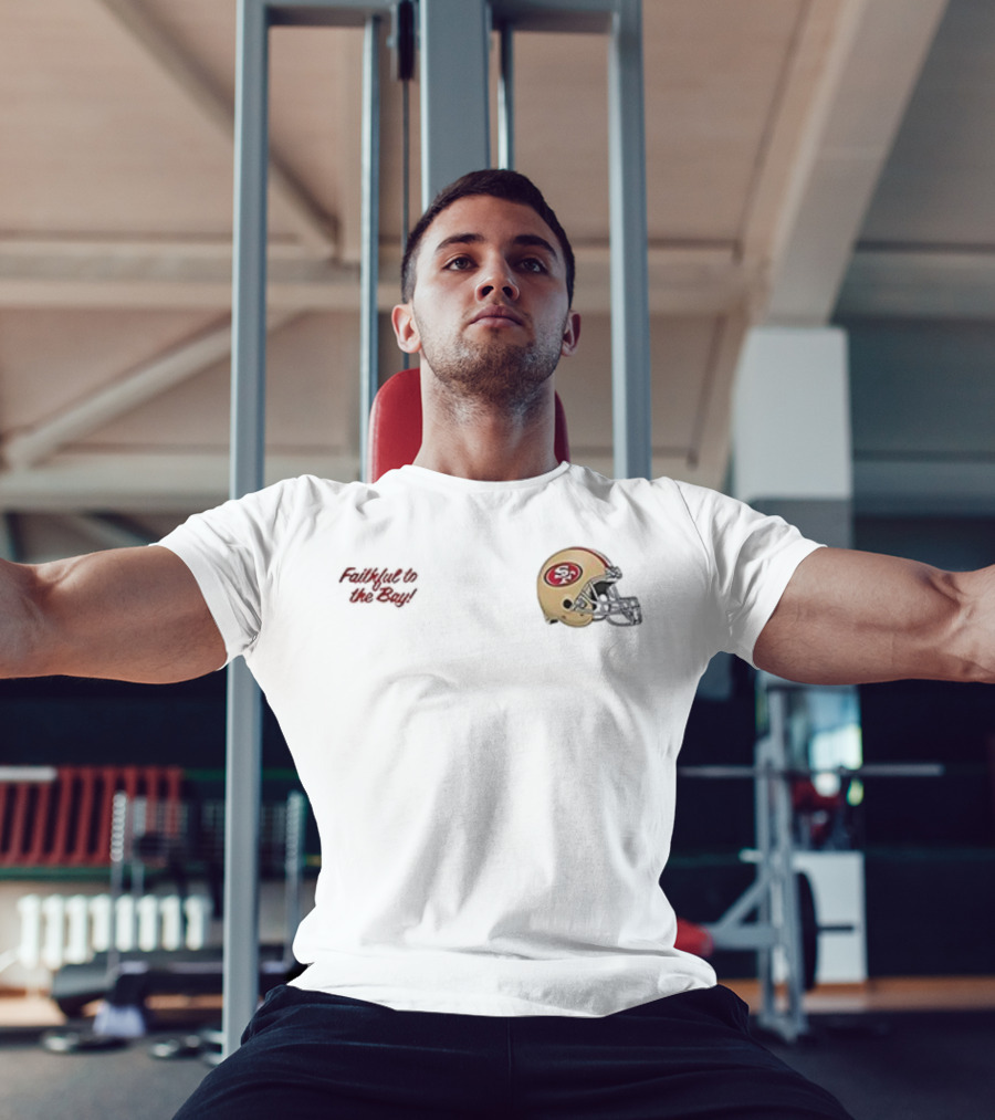 Faithful To The Bay San Francisco 49ers Helmet Fred Warner T-Shirt