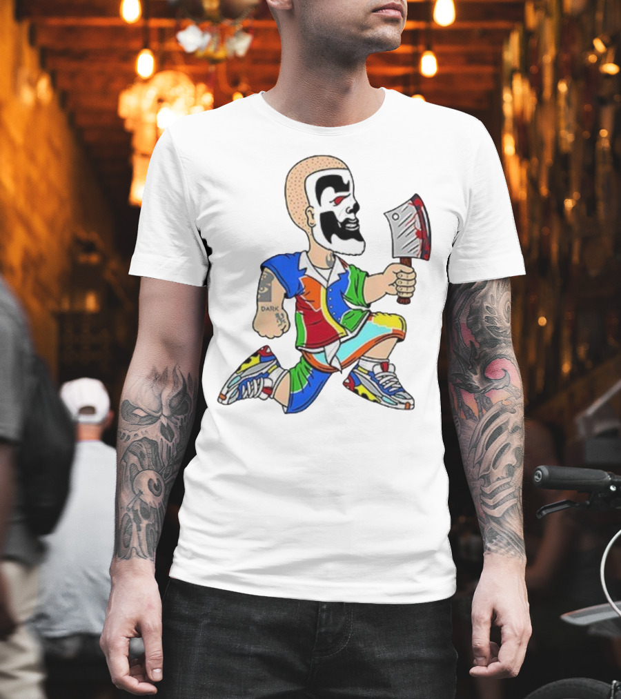 Shaggy Hatchetman Cartoon Insane Clown Posse Juggalo Colorful Style T-Shirt