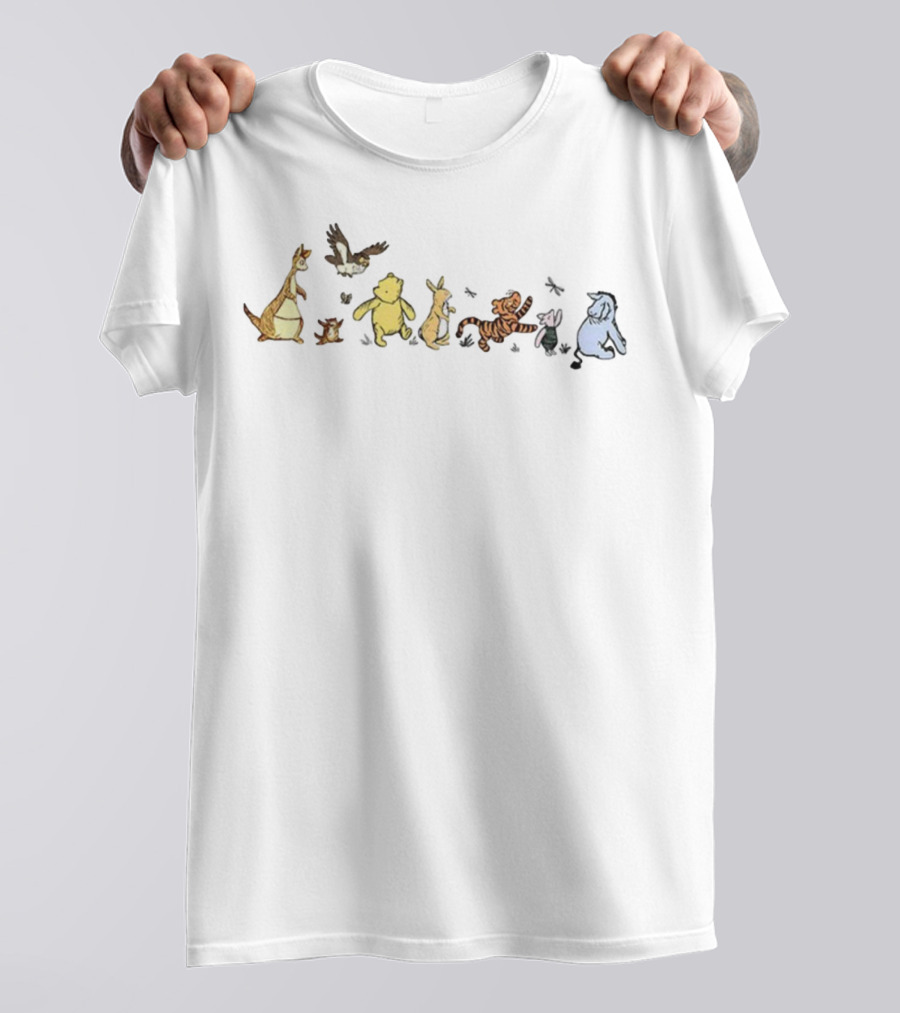 Winnie The Pooh Tigger Piglet Eeyore Kanga Roo Owl And Friends Disneyland Cartoon T-Shirt