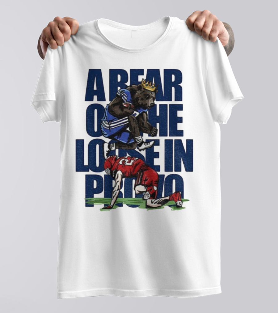 A Bear On The Loose In Provo Jump Over Kansas City Chief T-Shirt