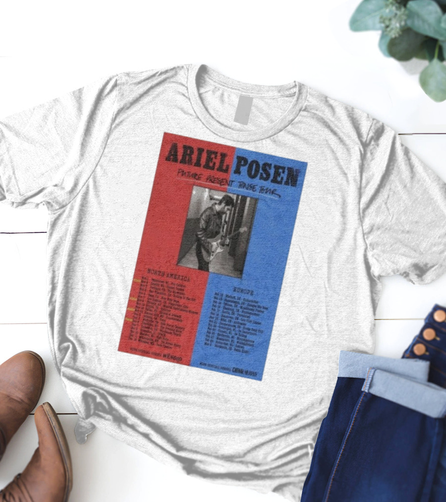 Ariel Posen Future Present Tense Tour North America Europe 2025 2026 Special Guests Wendigo Cathal Murphy T-Shirt