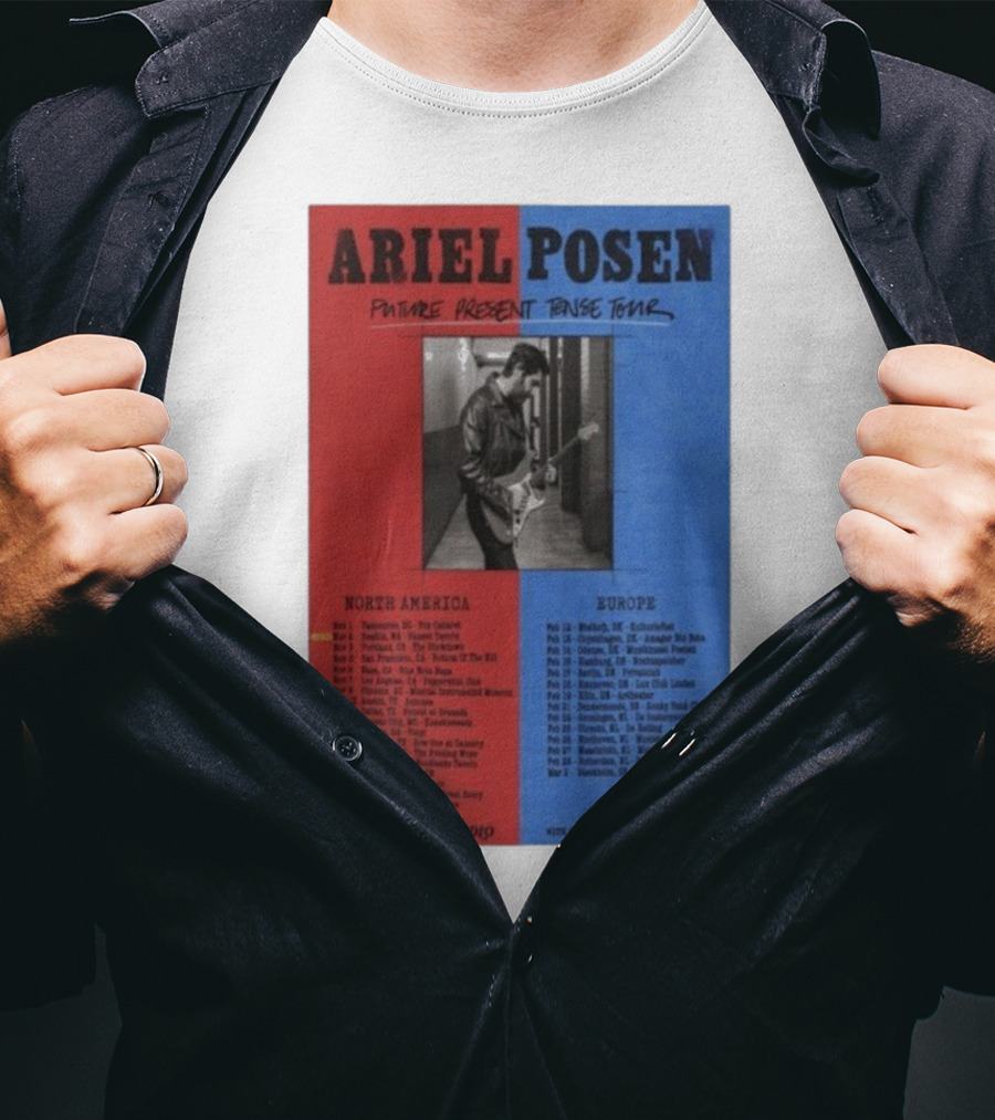 Ariel Posen Future Present Tense Tour North America Europe 2025 2026 Special Guests Wendigo Cathal Murphy T-Shirt